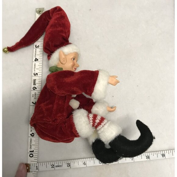VTG KURT ADLER Christmas Elf Shelf Sitter 10 X 8 Ornament - Picture 9 of 10
